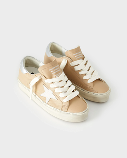 Beżowe skórzane sneakresy Hi Star - Image #2