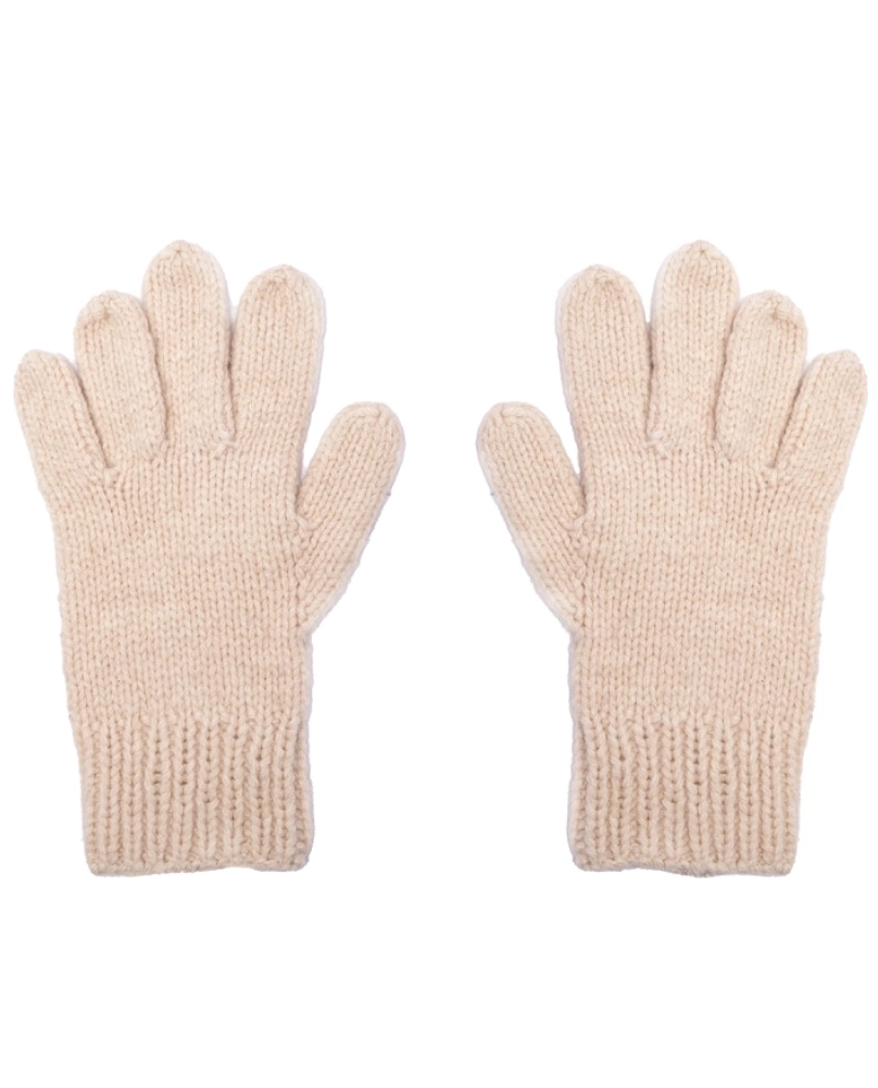Beżowe wełniane rękawiczki - Image #1