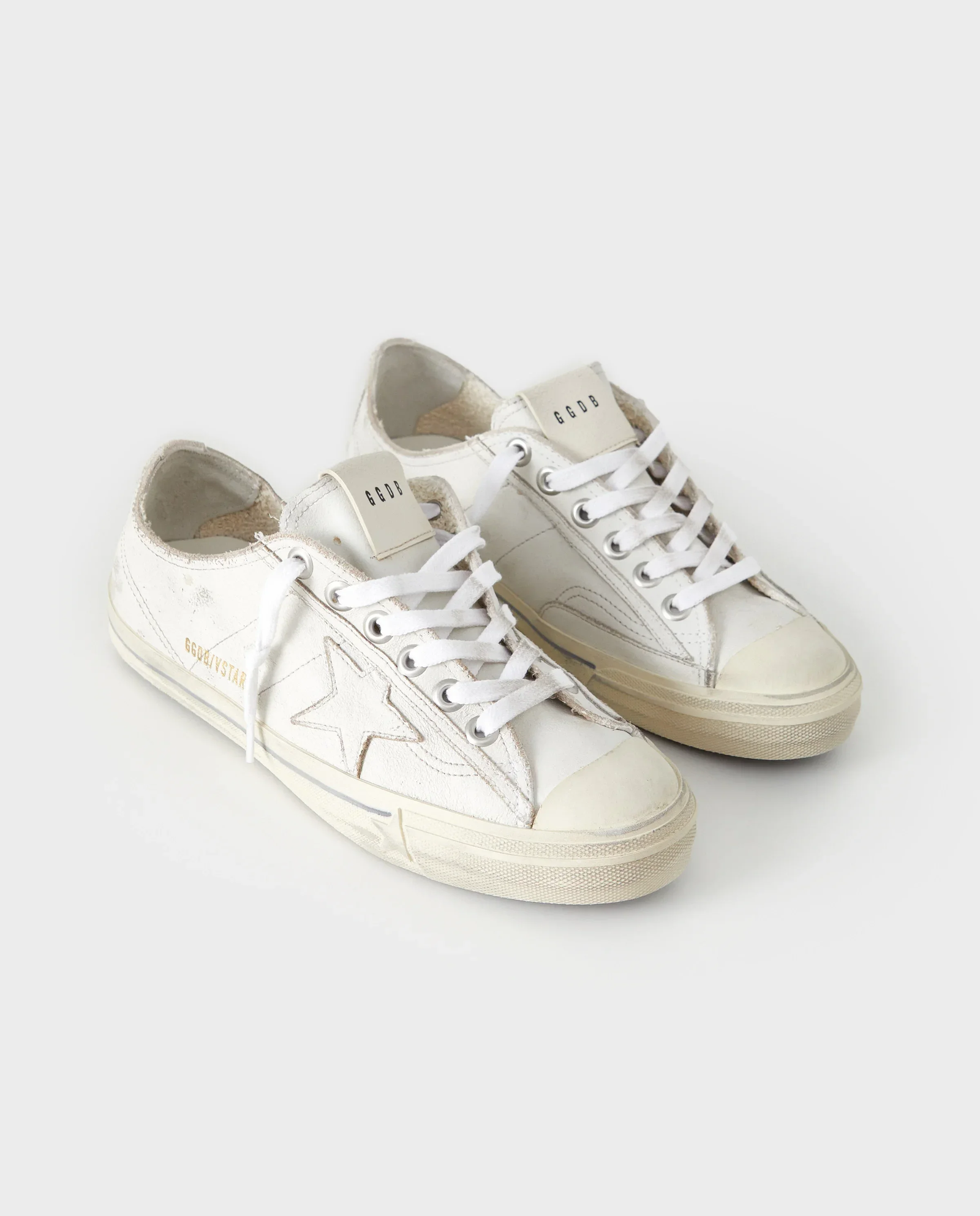 Białe skórzane trampki V-Star - Image #2