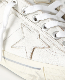 Białe skórzane trampki V-Star - Image #4