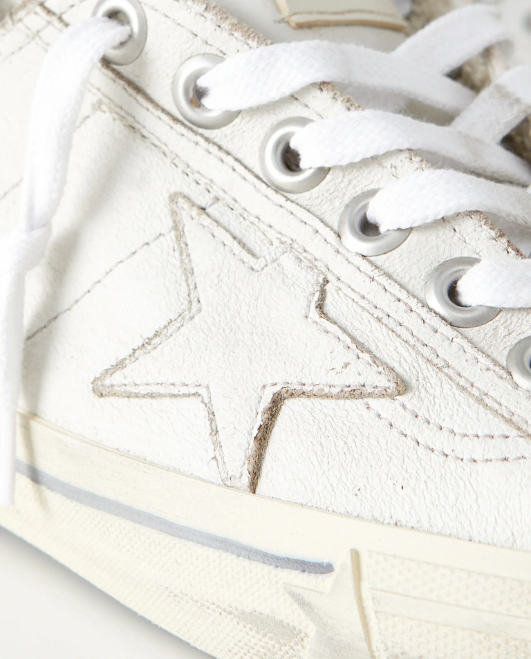 Białe skórzane trampki V-Star - Image #4