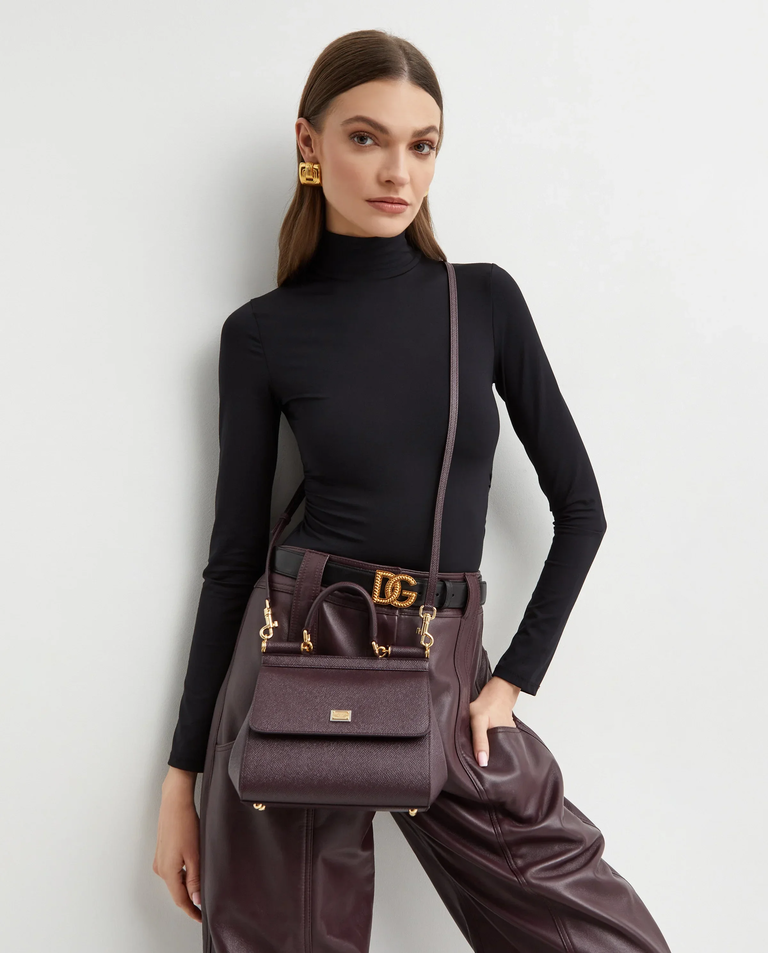 Burgundowa torebka Sicily Medium