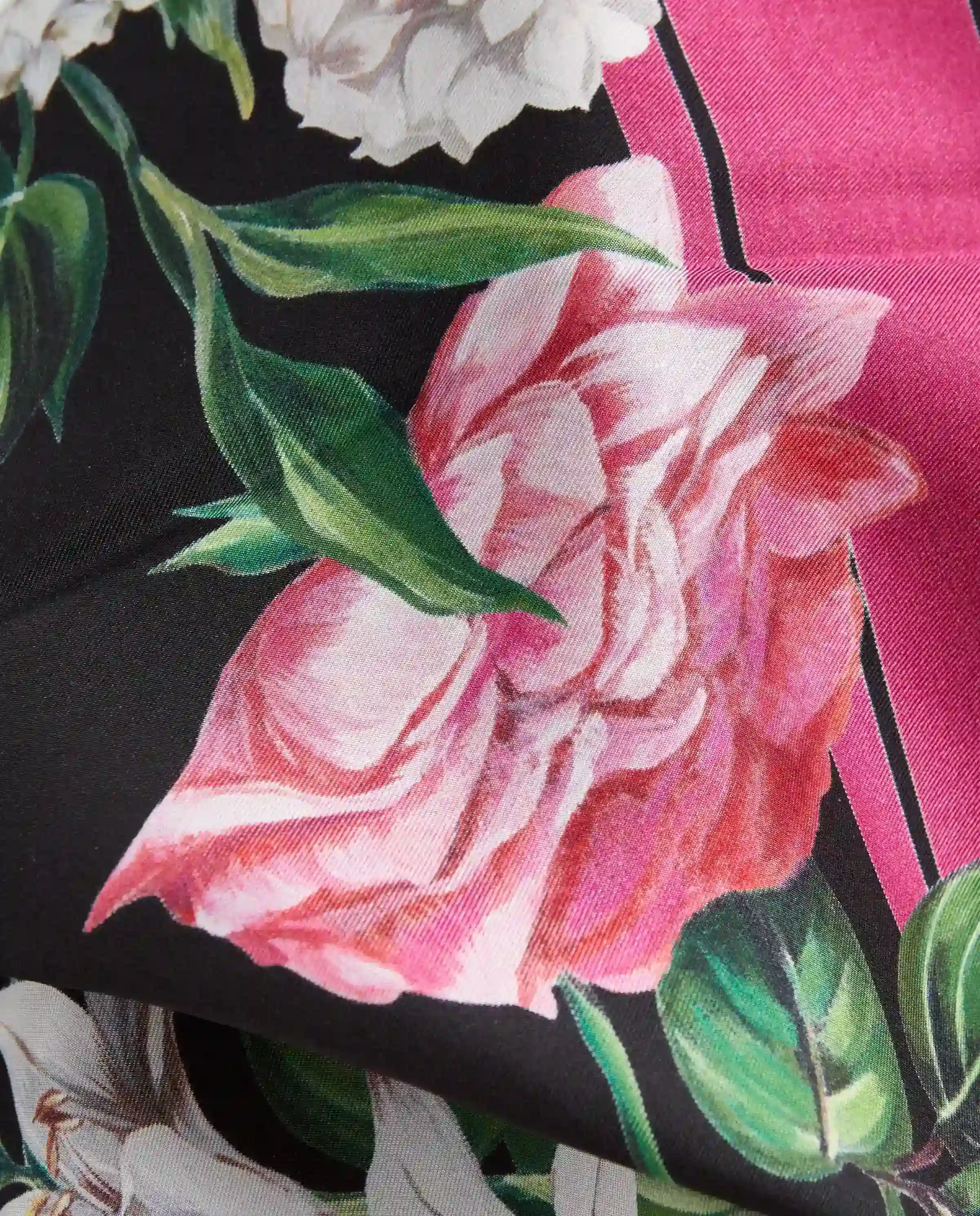 Jedwabna chusta w kwiaty 90x90 - Image #3