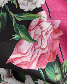 Jedwabna chusta w kwiaty 90x90 - Image #3