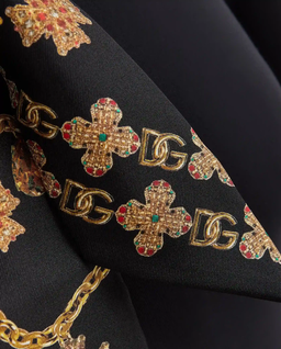 Jedwabna szarfa z nadrukiem - Image #2