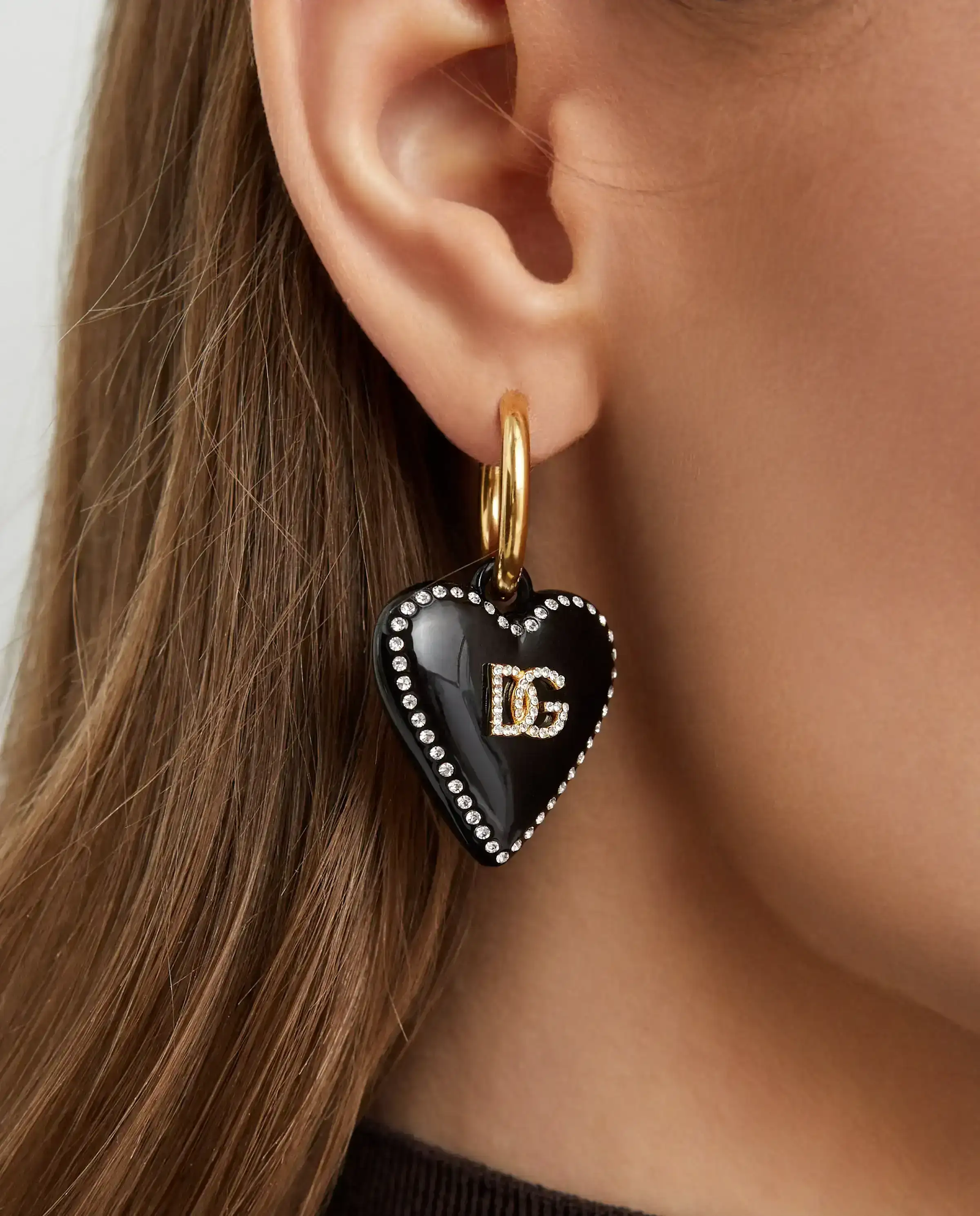 Kolczyki z zawieszką w kształcie serca - Image #2