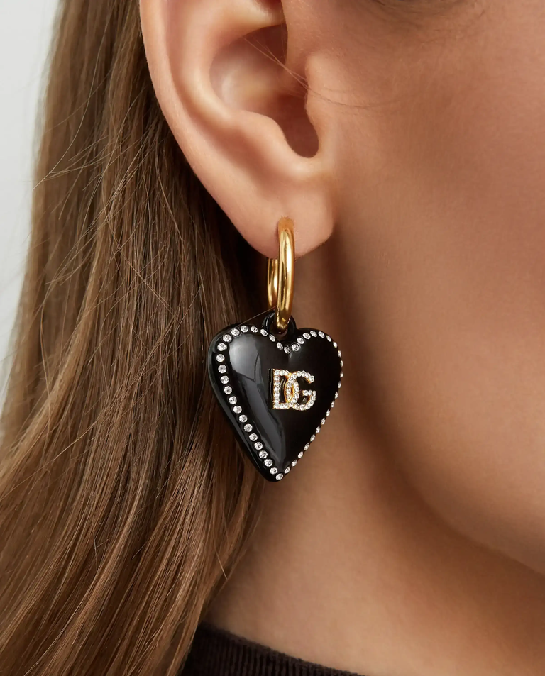 Kolczyki z zawieszką w kształcie serca - Image #2