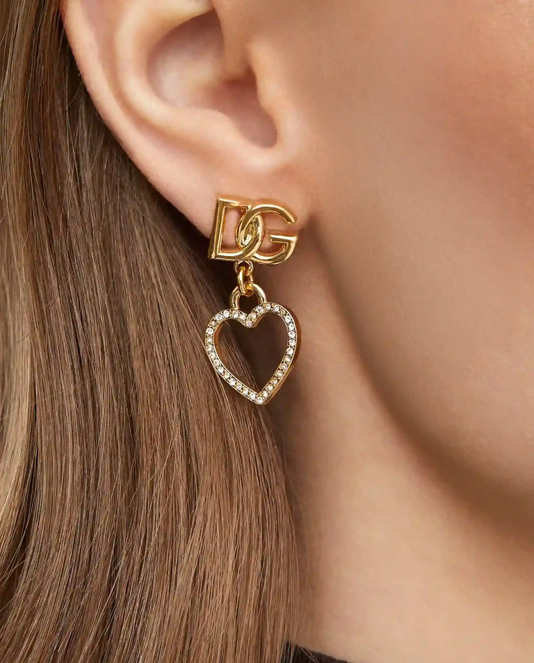 Kolczyki z serduszkami i logo - Image #2