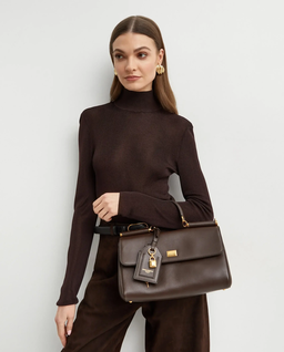 Brązowa skórzana torebka My Sicily - Image #2
