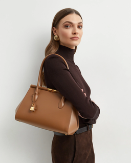 Brązowa skórzana torba Marlene - Image #1