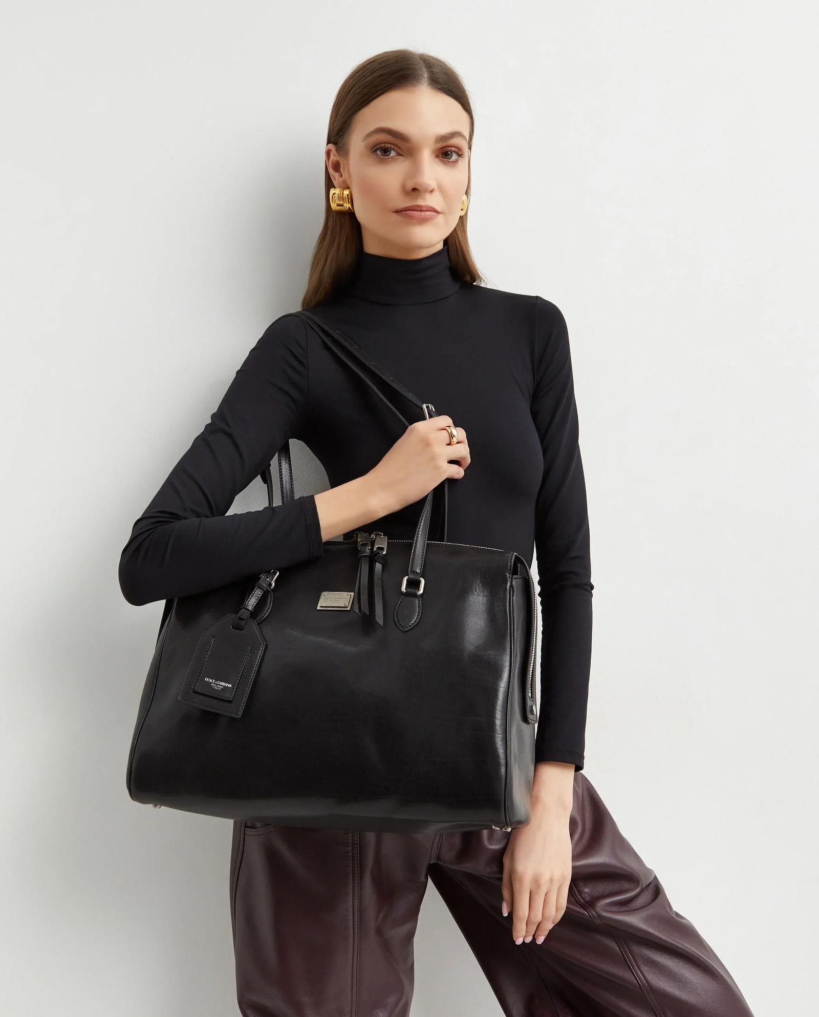 Czarna skórzana torba Vittoria - Image #1