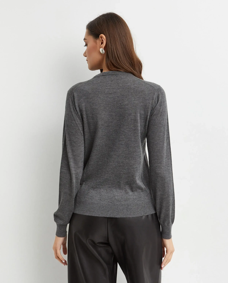 Szary kaszmirowy sweter - Image #3