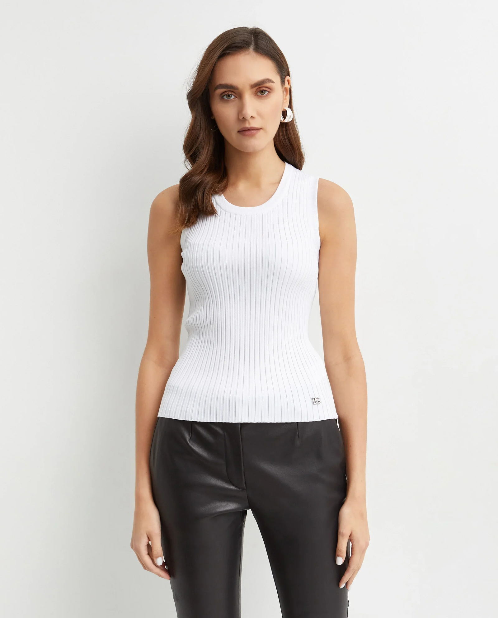 Biały tank top - Image #0