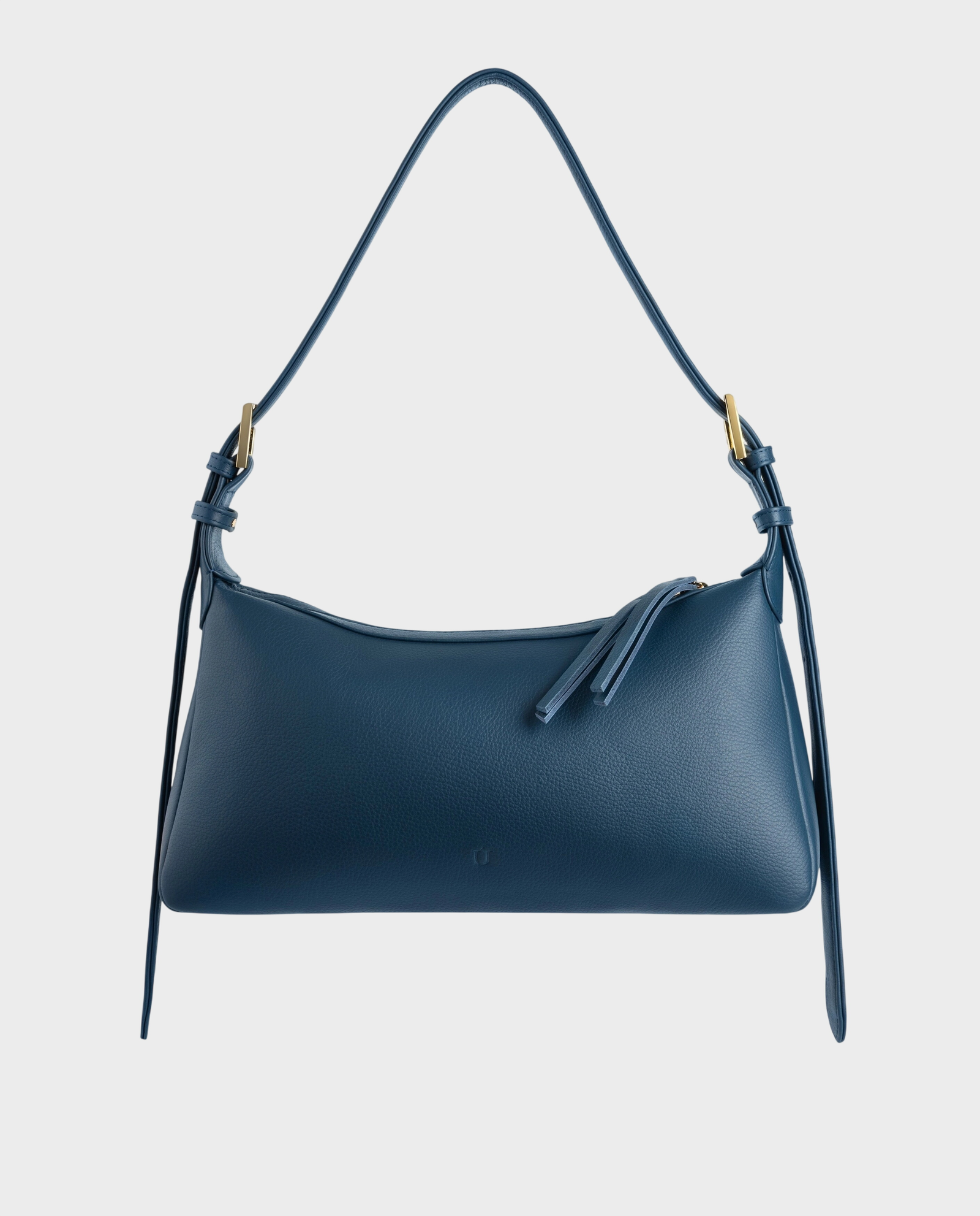 Skórzana torebka na ramię Anny Navy - Image #0