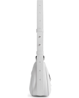 Biała skórzana torebka na ramię Baguette - Image #4