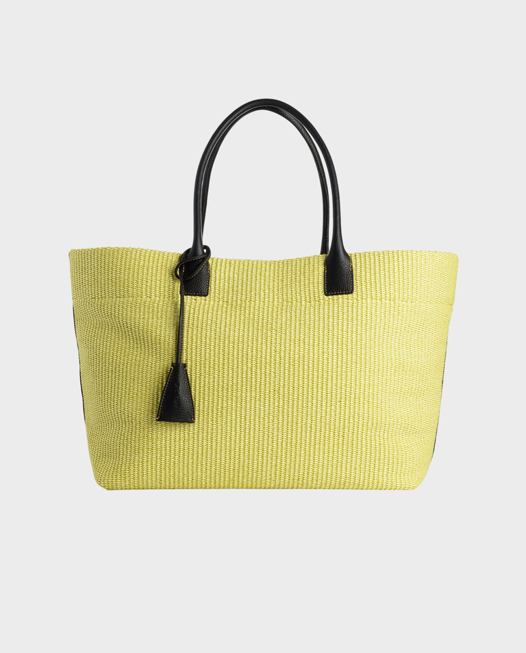 Żółta torba do ręki Raffia
