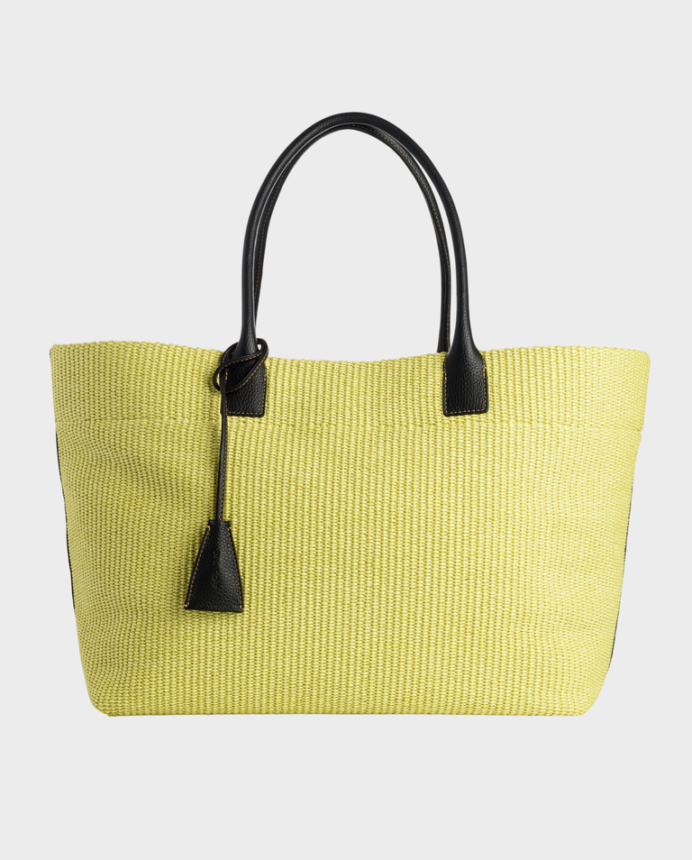 Żółta torba do ręki Raffia