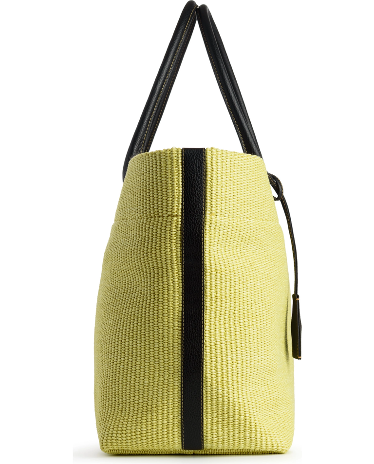 Żółta torba do ręki Raffia - Image #5