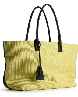 Żółta torba do ręki Raffia - Image #2