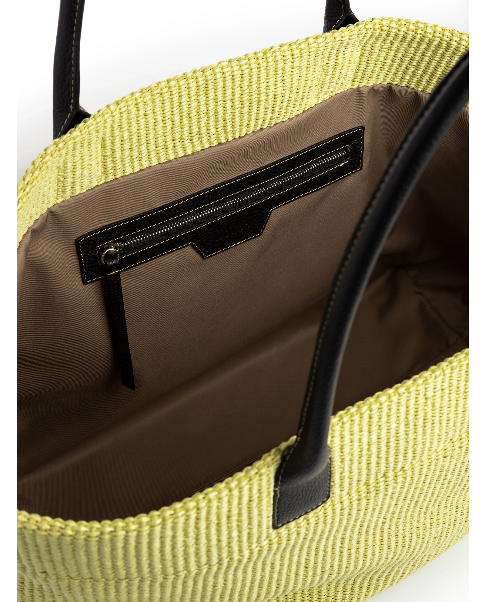 Żółta torba do ręki Raffia - Image #4