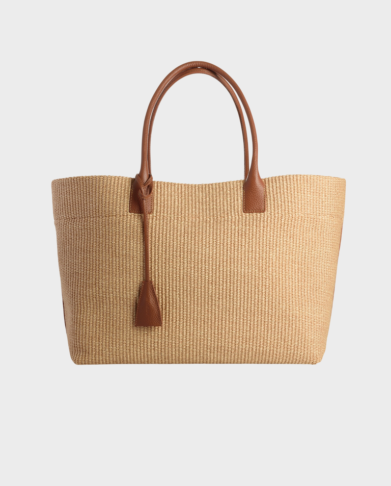 Beżowa torba do ręki Raffia