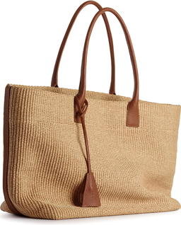 Beżowa torba do ręki Raffia - Image #3