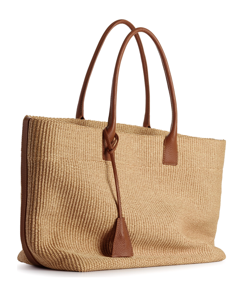 Beżowa torba do ręki Raffia - Image #3