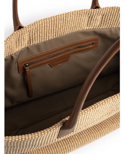 Beżowa torba do ręki Raffia - Image #4