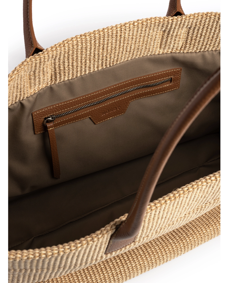 Beżowa torba do ręki Raffia - Image #4