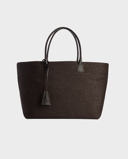 Brązowa torba do ręki Raffia - Image #0