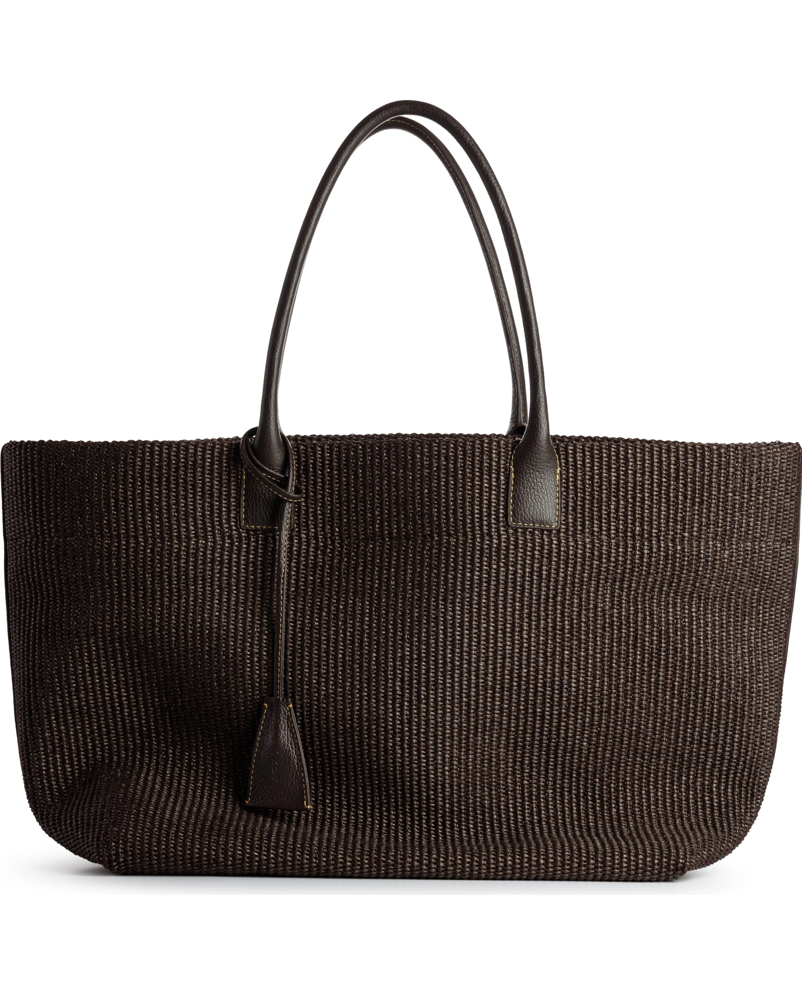 Brązowa torba do ręki Raffia - Image #2