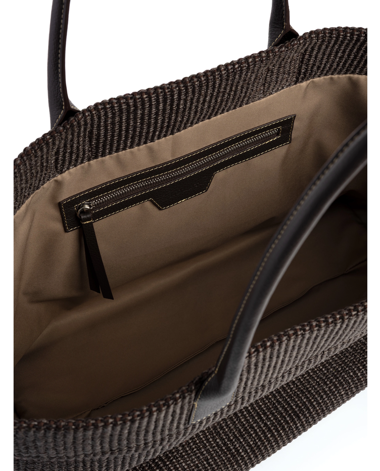 Brązowa torba do ręki Raffia - Image #4