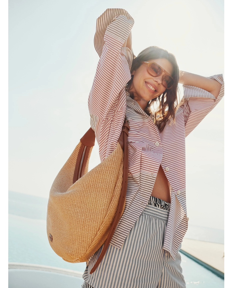 Beżowa torba na ramię Hobo Drop