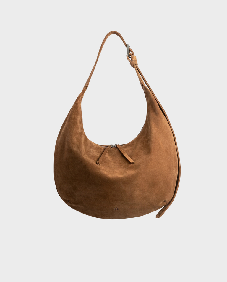 Zamszowa torba na ramię Hobo Drop Toffee