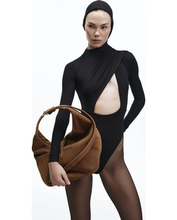 Zamszowa torba na ramię Hobo Drop Toffee - Image #1