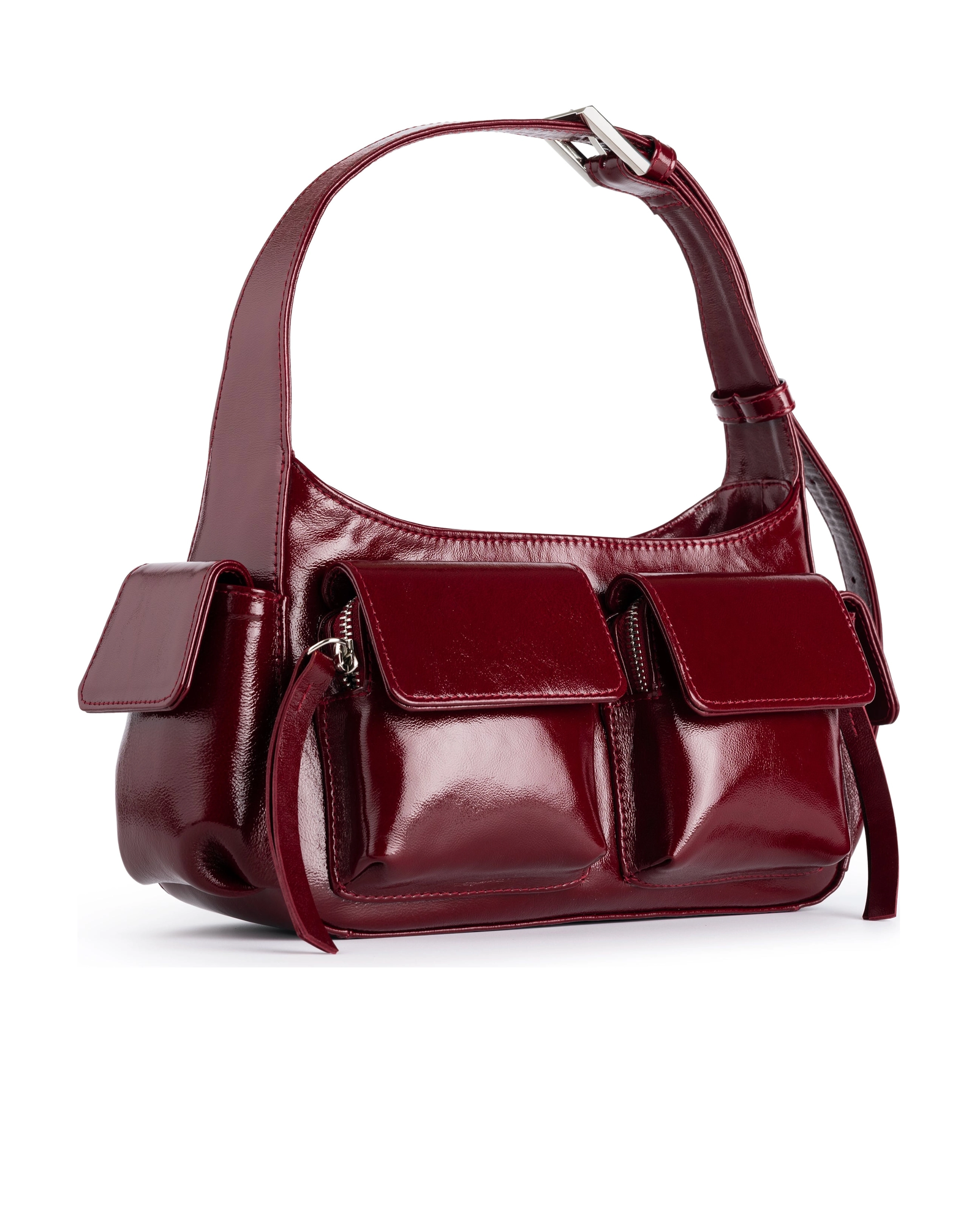 Bordowa torebka na ramię Cargo - Image #2