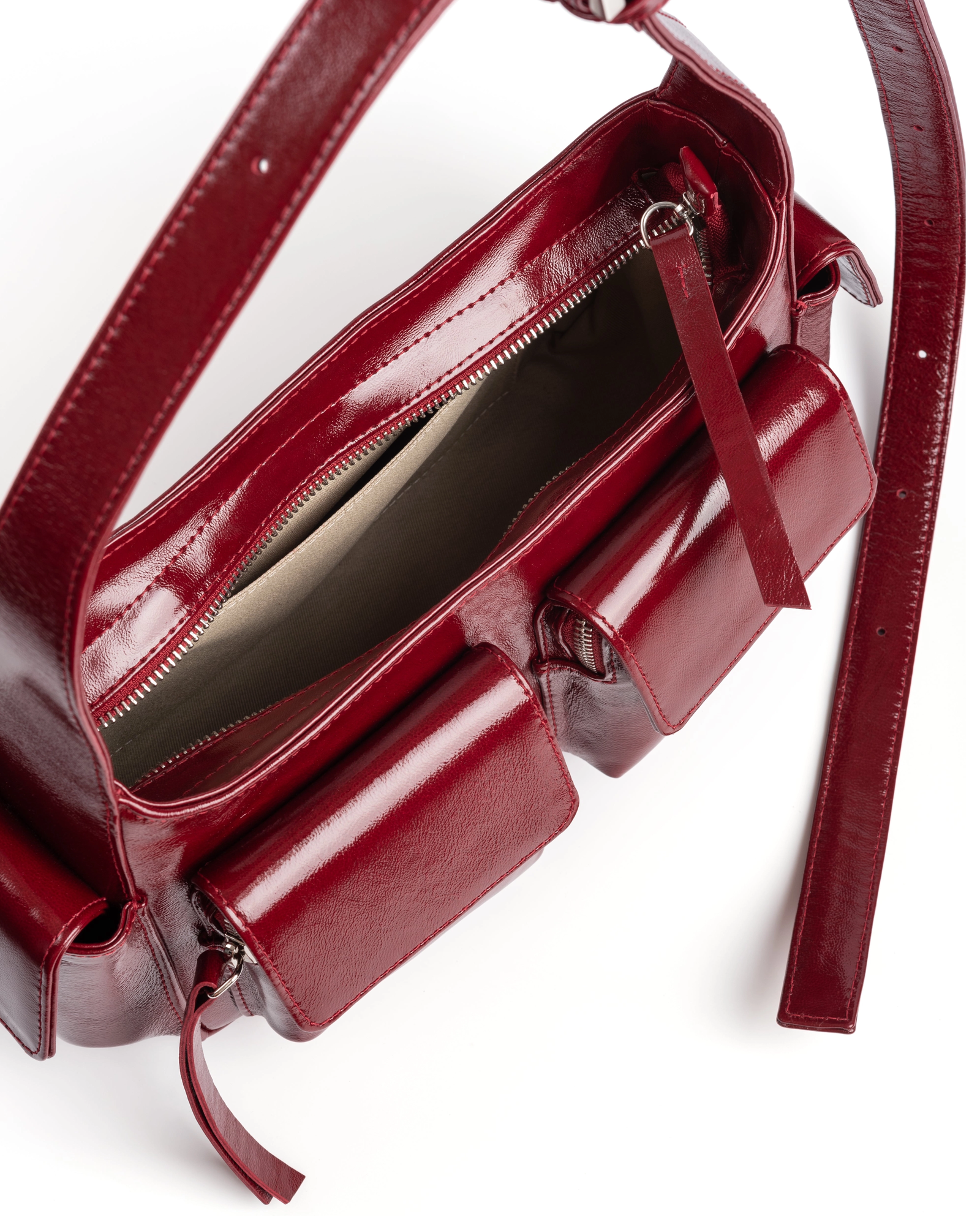 Bordowa torebka na ramię Cargo - Image #6