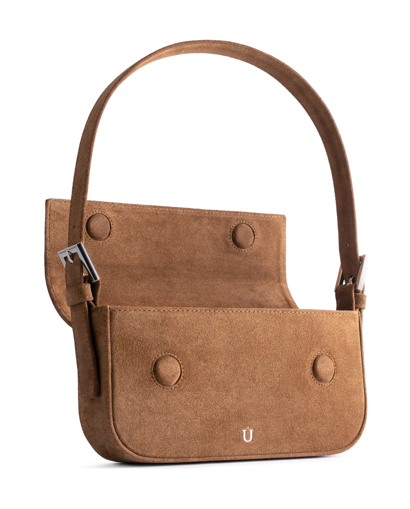 Zamszowa torebka na ramię Baguette Toffee - Image #2