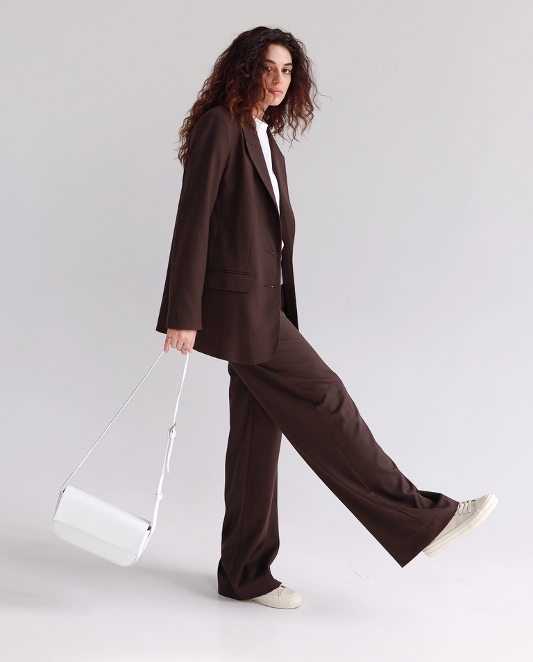 Biała torebka na ramię Baguette - Image #3