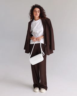 Biała torebka na ramię Baguette - Image #4