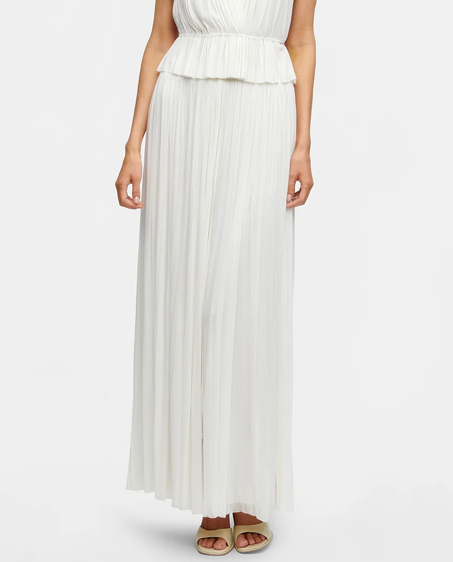 Biała spódnica maxi z jedwabiu - Image #0