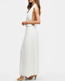 Biała spódnica maxi z jedwabiu - Image #2