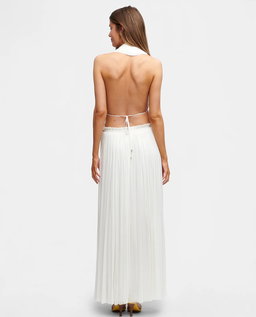Biała spódnica maxi z jedwabiu - Image #3