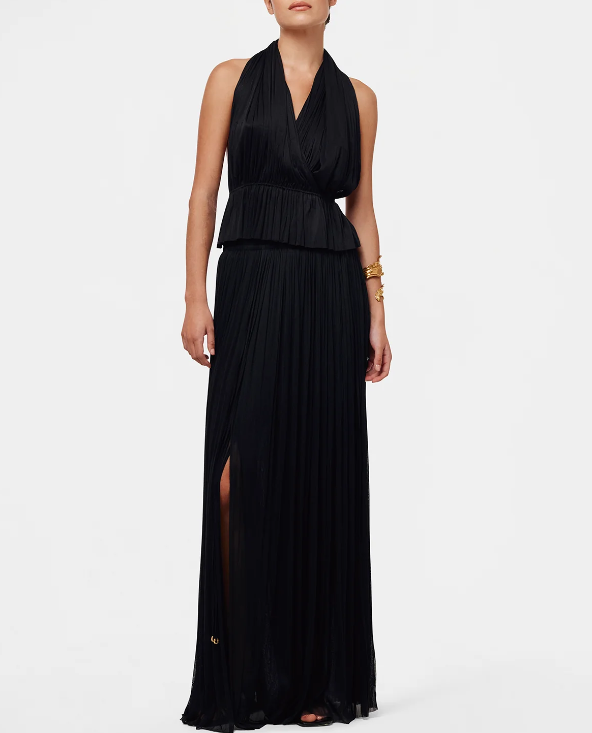 Czarna spódnica maxi z jedwabiu - Image #1