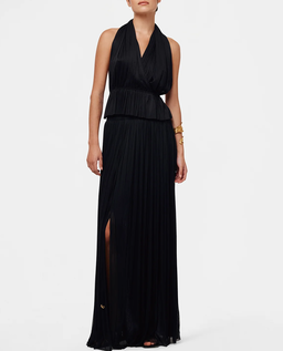 Czarna spódnica maxi z jedwabiu - Image #1