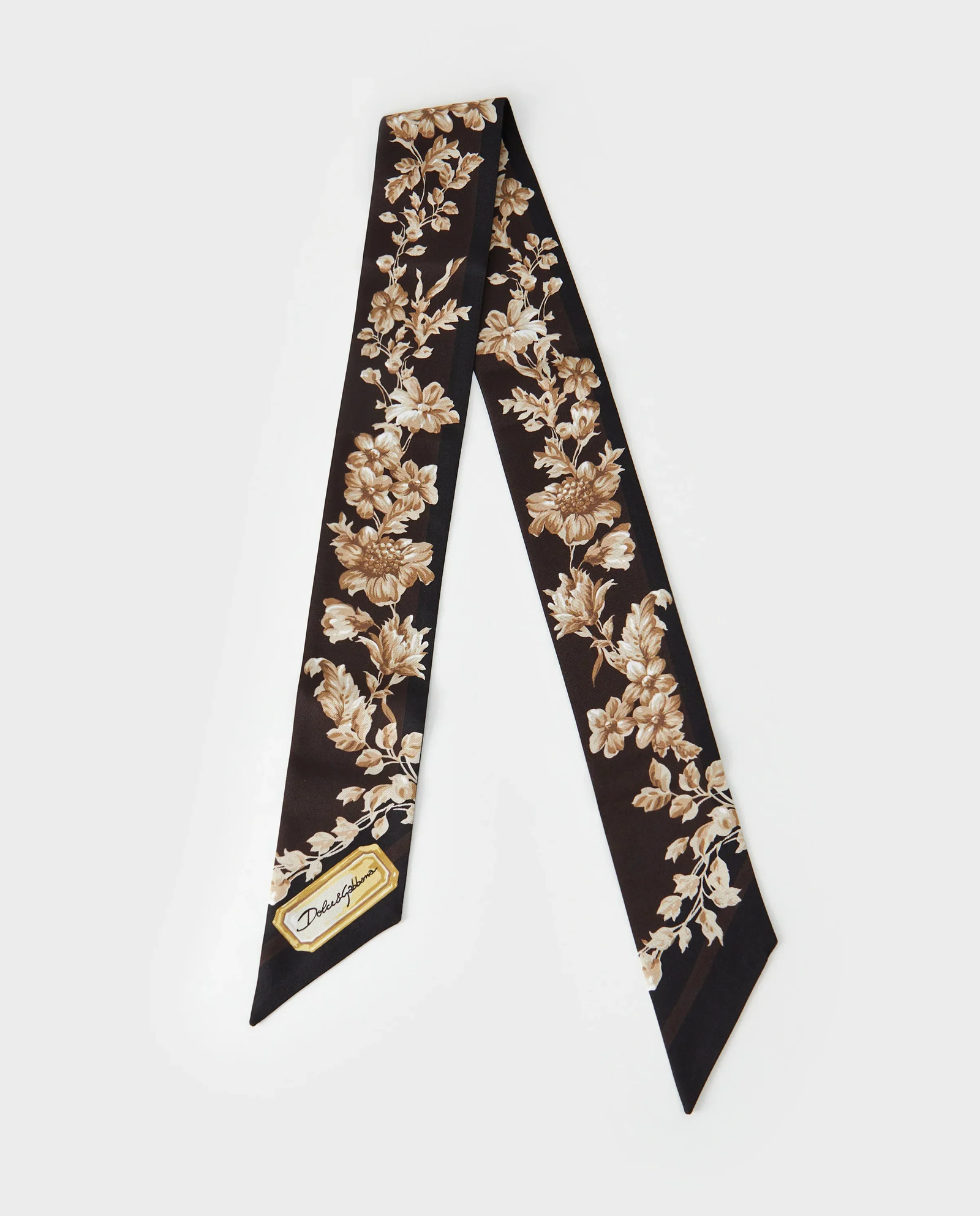 Jedwabna szarfa w kwiaty - Image #0