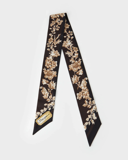 Jedwabna szarfa w kwiaty - Image #0