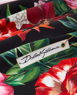 Jedwabna chusta w kwiaty 90x90 - Image #4