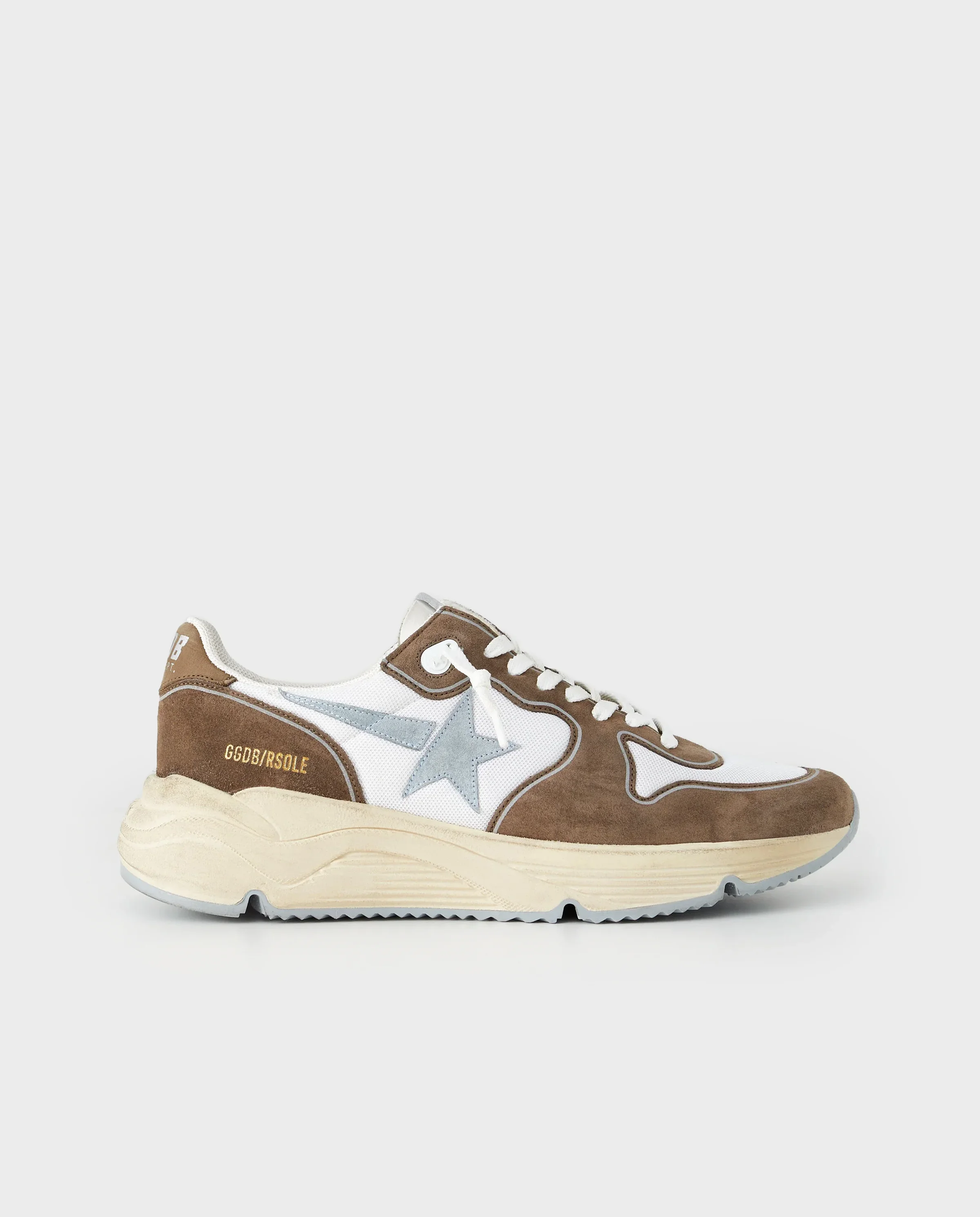 Brązowe sneakersy Running z logo - Image #0