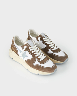 Brązowe sneakersy Running z logo - Image #2